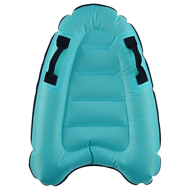 Portable Body Board Inflatable Pool Float Surfboard with Handles Lightweight Soft Body Boards for Travel, Beach Surfing: Default Title