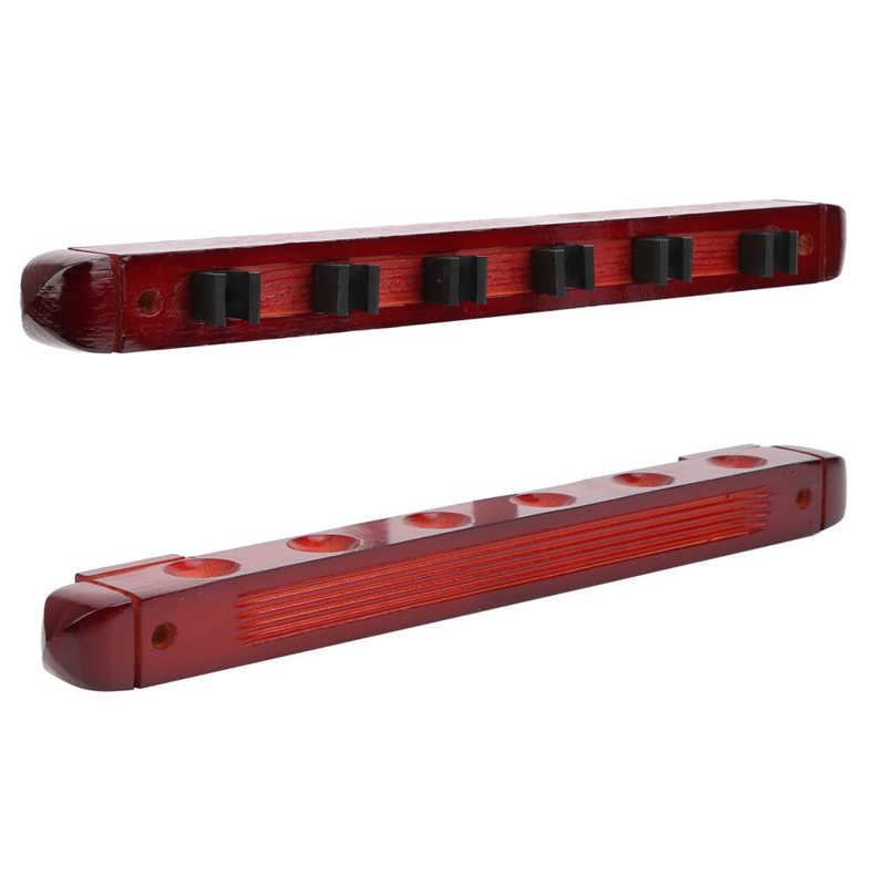 Pool Sticks Wooden Rack Wall Mounted Wooden Billiard Pool Rack 6 Sticks Hanging Holder Billiard Accessory Rack