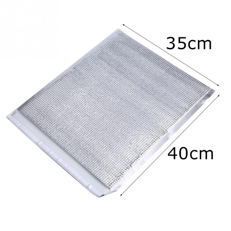 10 Stks/set Aluminiumfolie Geïsoleerde Voedsel Opbergtas Winter Warm Houden Outdoor Picknick Tas Thermische Koeler Fast Food Snack Bag: 35-40