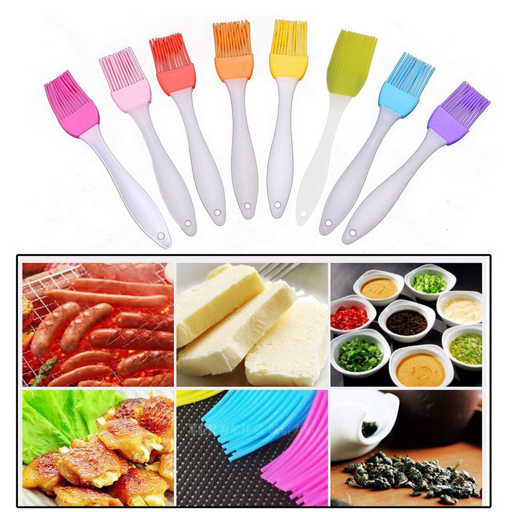1pc Small Silicone Pastry Brush Baking BBQ Basting Brush Baking Oil Brush Clear Handle Kitchen Tools Reposteria: G90821