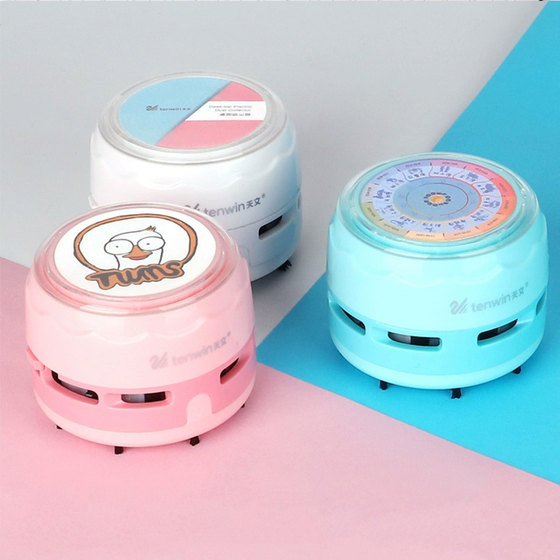 Electric Mini Vacuum Cleaner Cute Desktop Pencil Shavings Cleaner Keyboard Dust Collector For Classroom Office School Supplies