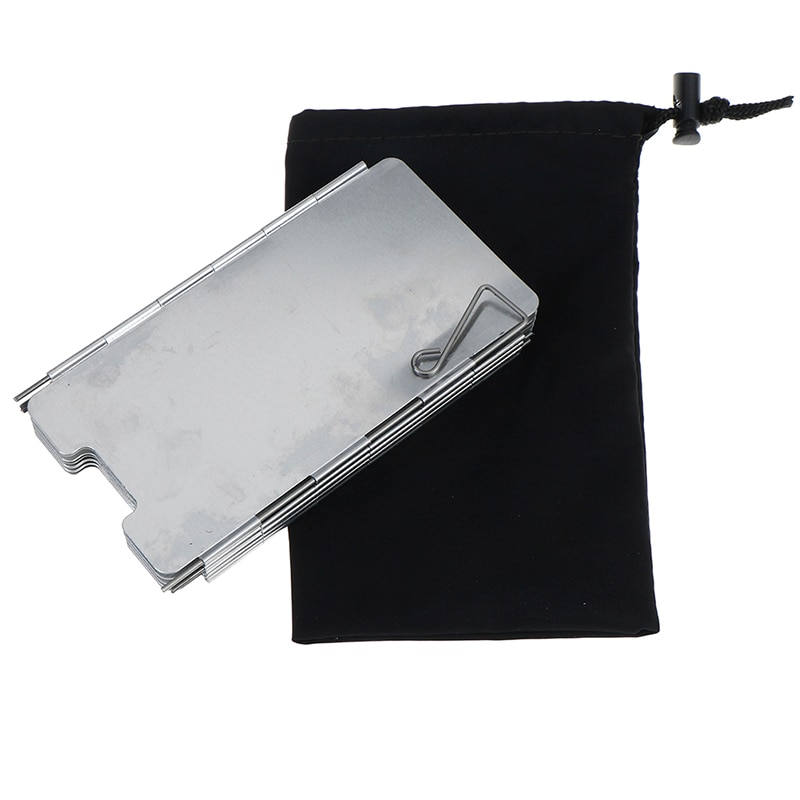 9 plates Fold Camping Cooker Gas Stove Wind Shield Screen Foldable Outdoor