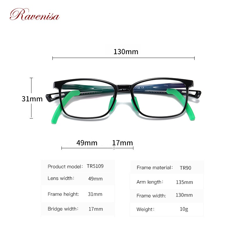 Trendy Optical Transparent Glasses For Boys Blue Light Blocking TR90 Square Frame Computer Glasses Children eyeglasses