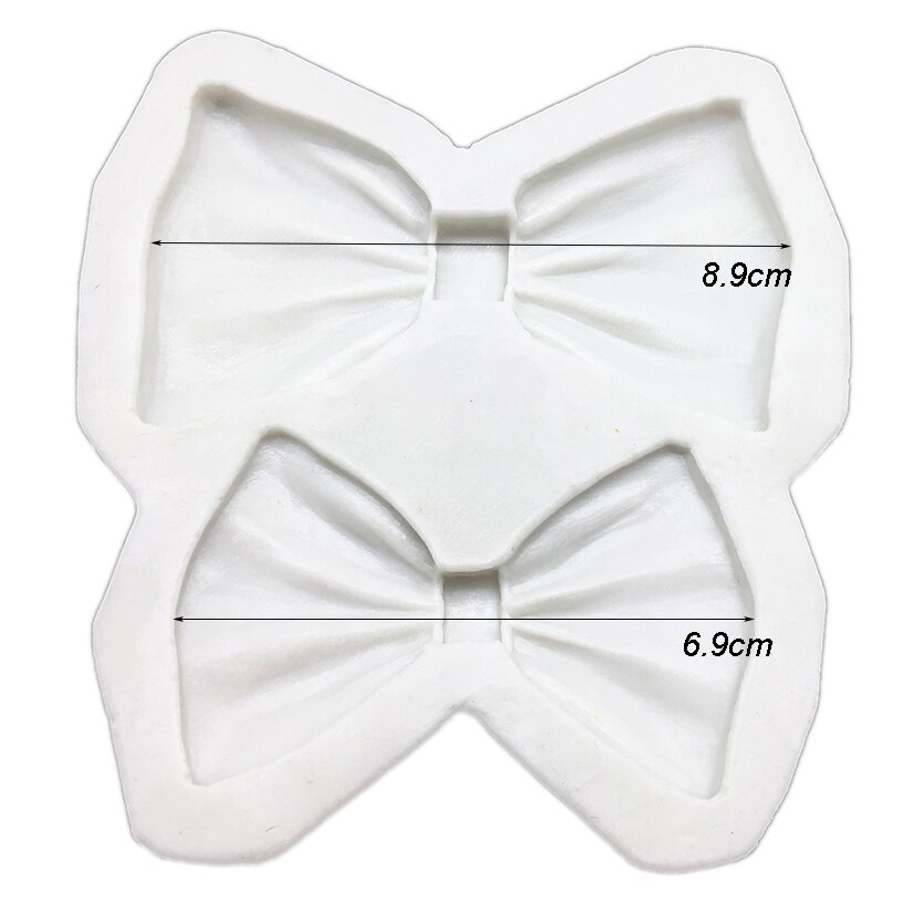 Moule de pâtisserie en Silicone, grand nœud, cravate, Cupcake, chocolat, Fondant, outils de décoration de gâteaux