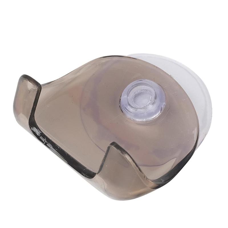 Colgador de cuchillas de afeitar ecológico, Super ventosa para rastrillo de afeitar, soporte para maquinilla de afeitar, rejilla almacenamiento para baño, estante, 1 ud.: Gris