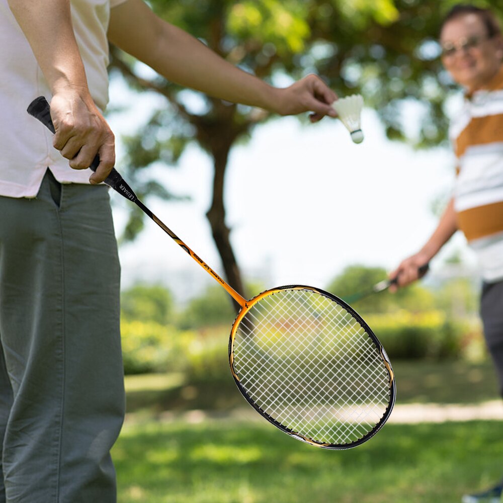 1Pair Integrated Badminton Racket Carbon Composite Badminton Racquet High-Grade Badminton Racquet Indoor Outdoor