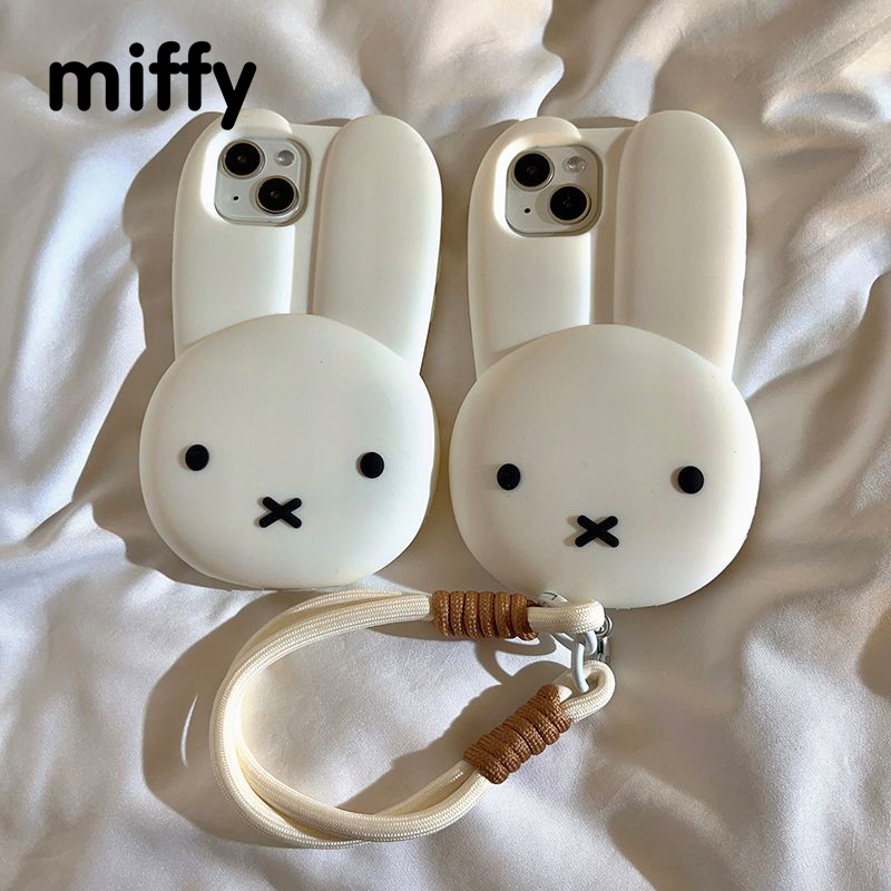 Kawaii Nijntje Iphone 11/12/13/14/15/16ProMax Telefoonhoesje Siliconen Anti Eenvoudige All-wrap Soft Case Kerst Speelgoed Cadeau