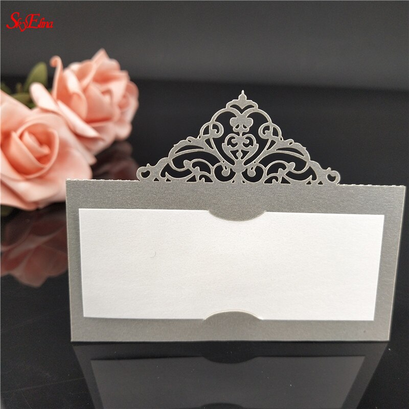 50pcs Party Table Name Wine Guest Place Cards Table Place Cards Favor Decoration Wedding Supplies Seating Decoration 8ZSH873: gray