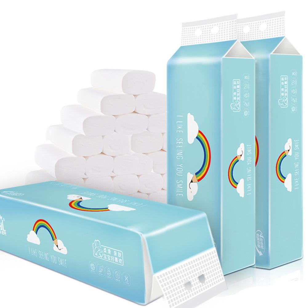 12 Rolls 4Ply Paper Towels, Soft Toilet Paper, White Toilet Paper Toilet Roll Tissue Roll Paper Towels Tissue