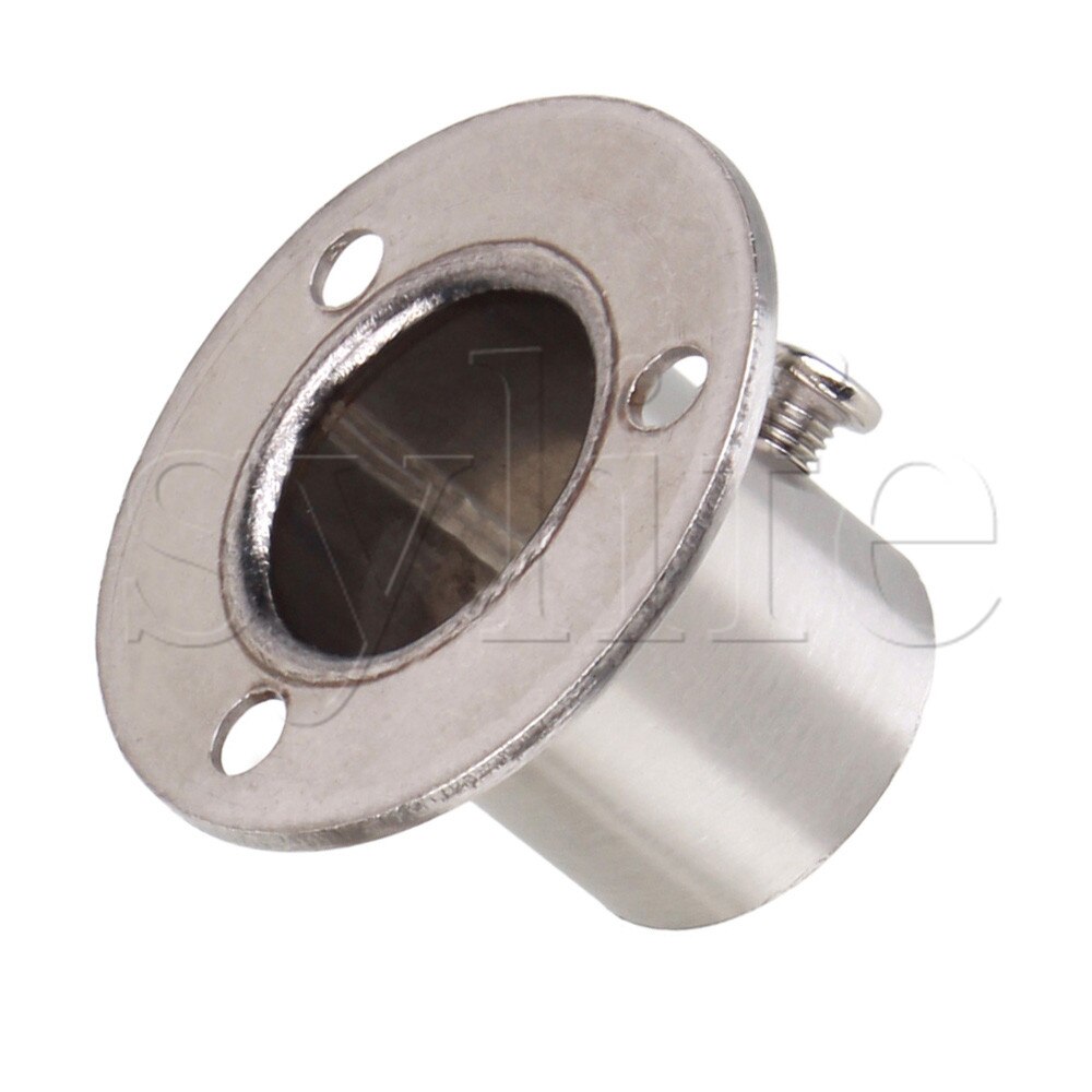 22mm Stainless Steel Pipe Flange Socket Rod Holder Fitting Bracket Hardware Pack Of 2