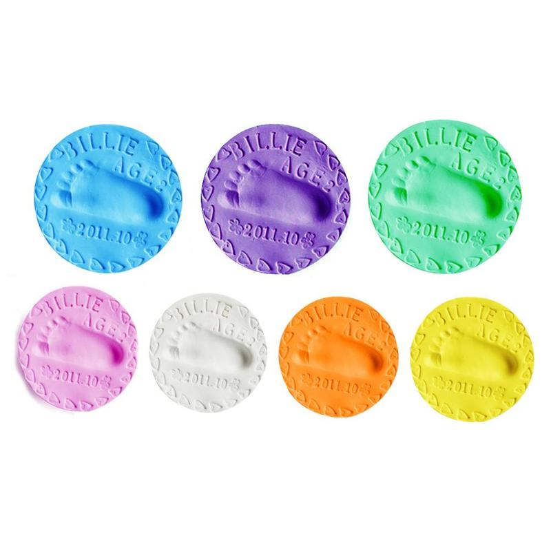 Cuidado del bebé, almohadilla de tinta de mano, secado de plastilina suave, arcilla ultraligera, huella de huella infantil, juguetes educativos para niños
