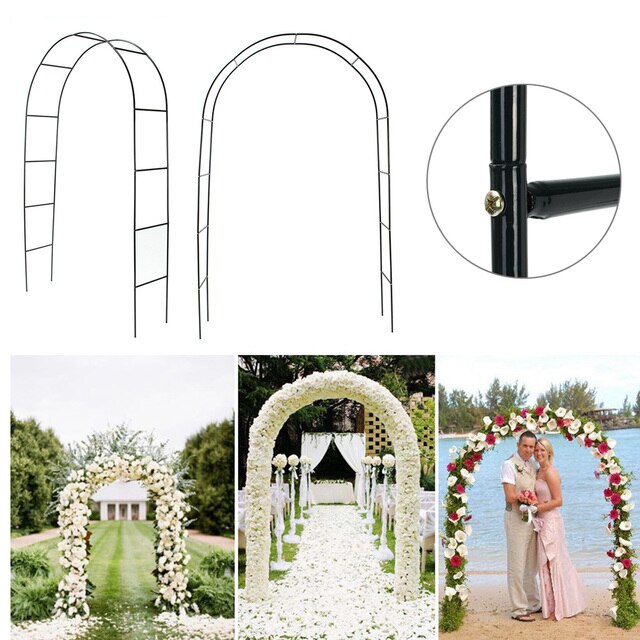 Ijzer Bruiloft Boog Decoratieve Tuin Achtergrond Pergola Stand Bloem Frame Voor Huwelijk Verjaardag Wedding Party Decoratie Diy Boog: Default Title