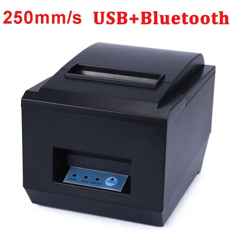 80mm thermische bonprinters, kassaprinters met automatische snijmachine, usb-ethernet-bluetooth-poort voor keukenrestaurants 260mm/ s