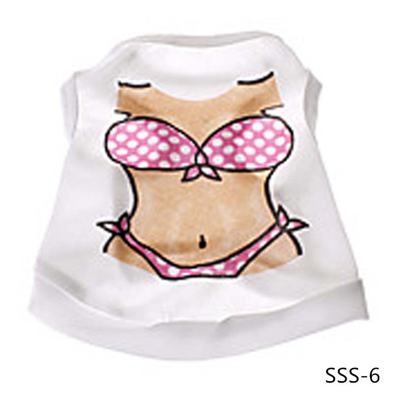 Imprimer coeur lettre chien vêtements mignon Raglan T-shirt pour chiens printemps automne deux jambes vêtements Rose Rose dessin animé fille Ropa Para: SSS-6 / M