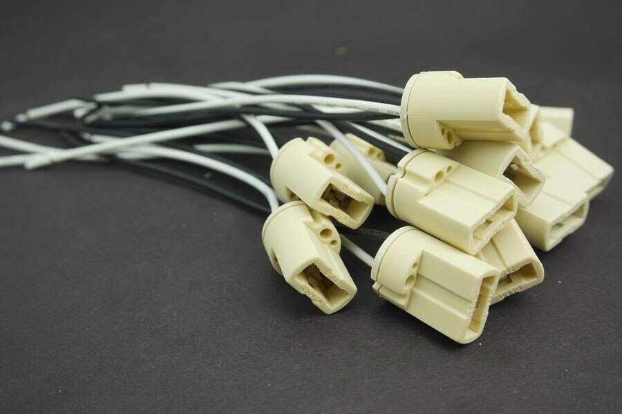 6 stk/parti  g9 ovnslampe halogenlampe lyspære sokkel adapter med 15cm kabler