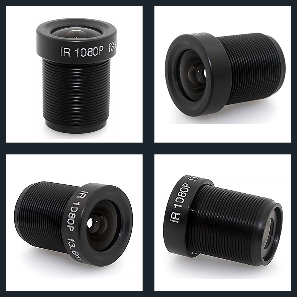 ANPWOO 1080P 2.8/3.6/6mm objectif de caméra de vidéosurveillance objectif de caméra de sécurité M12 2MP ouverture F1.8, 1/2.5 pouces Format d&#39;image objectif de caméra de Surveillance HD