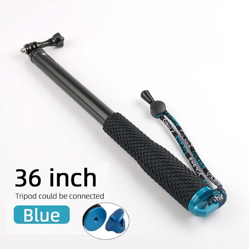 Portable Selfie Stick for GoPro Hero 7 6 5 4 Action Camera Extend Monopod for Xiaomi Yi 4K Sjcam Sj4000 Eken H9 Camera Accessory: 36inch Blue