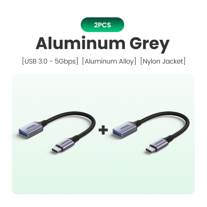 UGREEN USB C to USB 3.0 OTG Adapter Type C OTG Data Cable For Phone Oneplus iPhone 13 12 Pro Xiaomi USB C to USB OTG Cable: army green