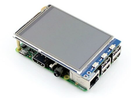 3.2 INCH Raspberry Pi LCD, Raspberry Pi TFT, 3.2 "LCD resistive display spi-interface + Pijler + touch pen