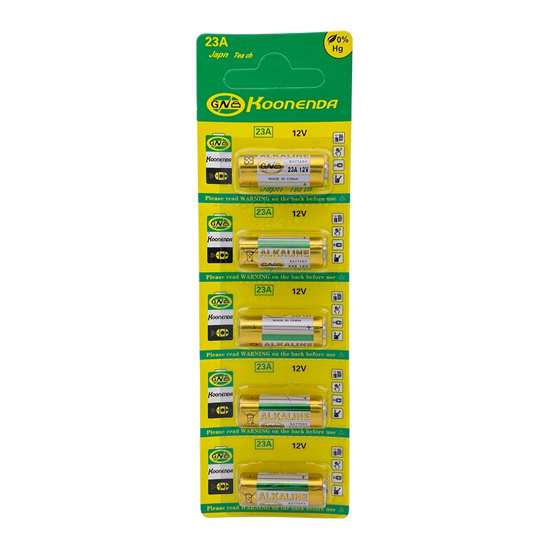 11 Uds 23A 12V pilas alcalinas secas para timbre alarma del auto walkman A23 A-23 GP-23A RV08 LRV08 E23A V23GA