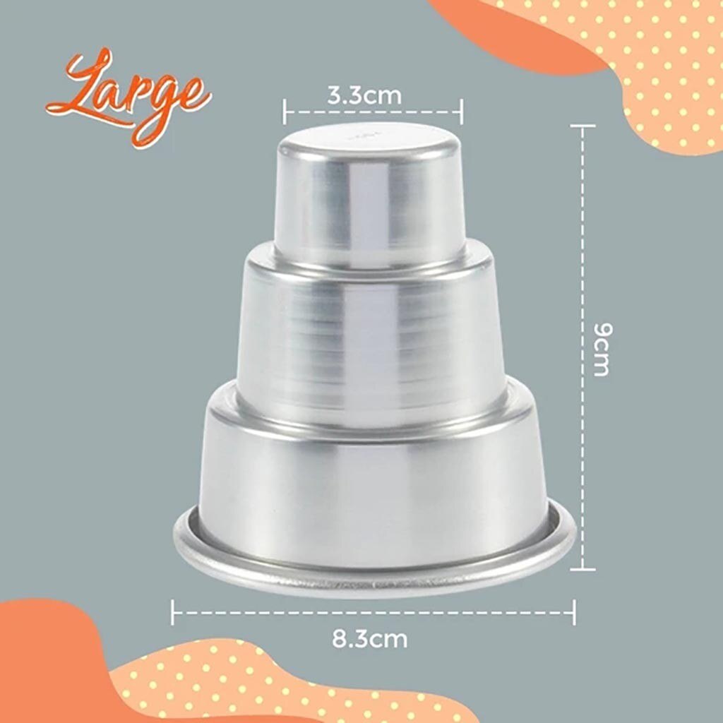 Mini Drie-Tiered Cake Pan Puddingvorm Muffin Decorating Mould Gereedschap Keuken Dessert Cake Decorating Gereedschap Bakvormen: L 