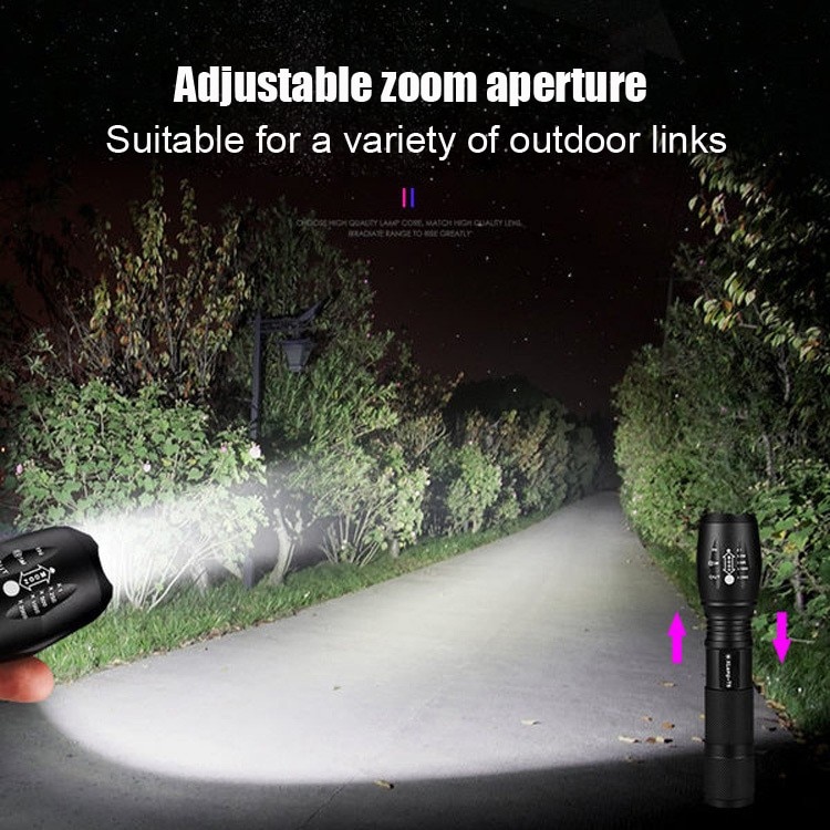 Powerful LED Flashlight XHP50 Torch USB Rechargeable Waterproof Lamp Ultra Bright Zoomable Mini