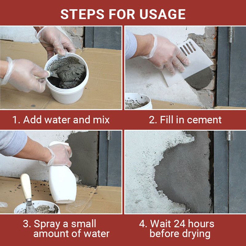 Gulv hurtigttørrende vandtæt reparation cement gulv væg reparation cement