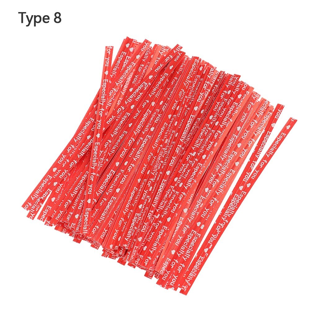 Bolsa para envolver , embalaje de corbata, panadería, de boda, bolsa para galletas y dulces, lazos de giro, especialmente para ti, suministros de herramientas de embalaje DIY, 200 Uds.: Type 8