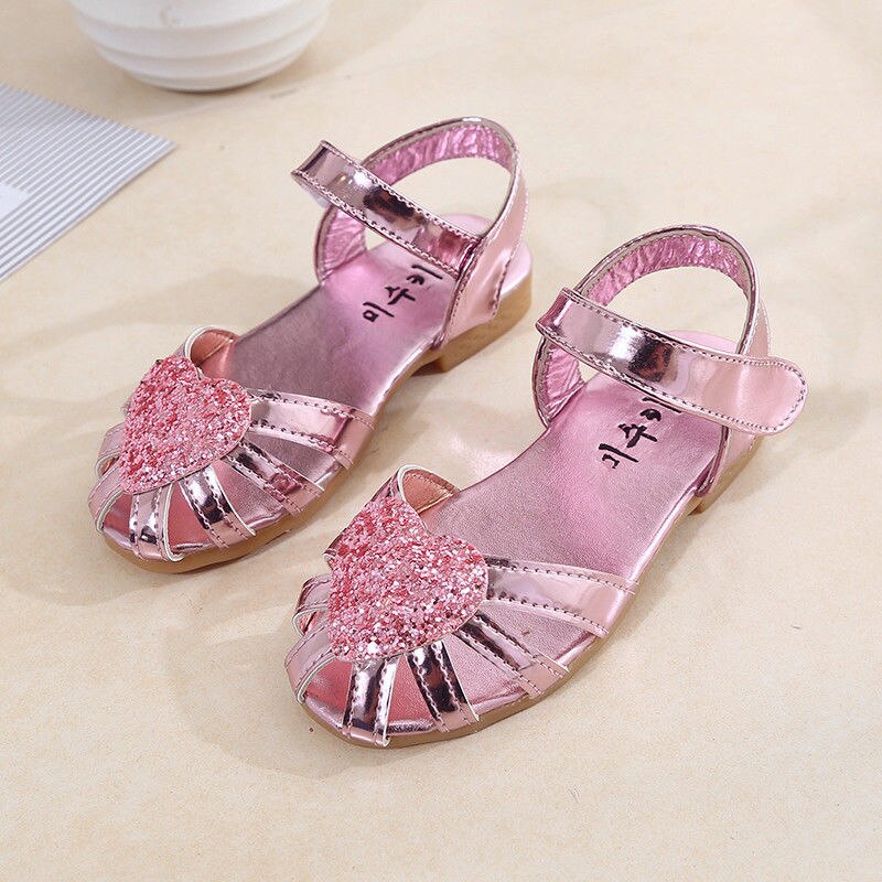 Princess shoes Summer Cute Princess Dance Kid Girl Leather Princess Sandals Soft Crib Shoes Toddler Prewalker