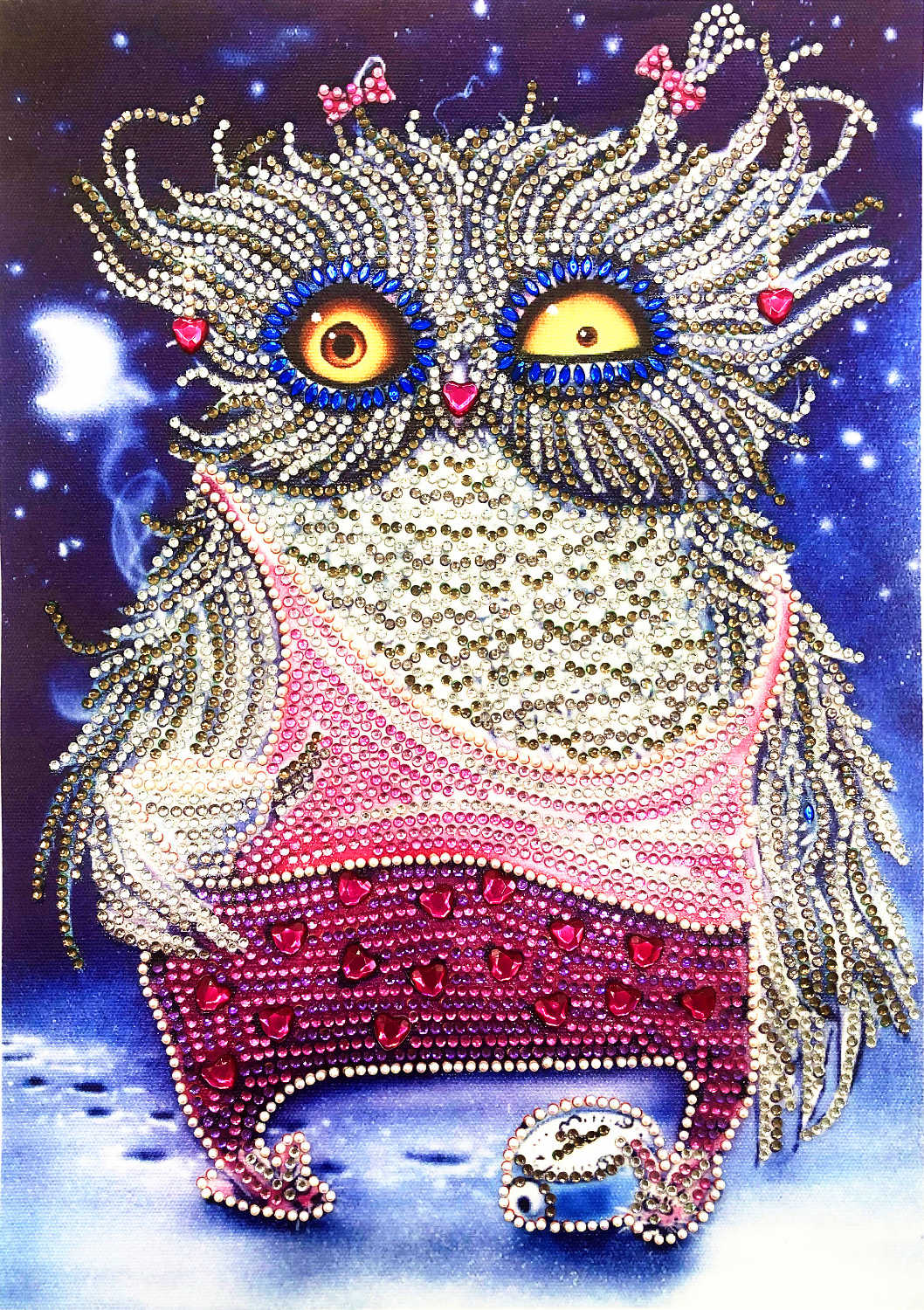 AZQSD spécial forme diamant peinture mosaïque animaux broderies diamant broderie hibou artisanat 24x34cm: R8270
