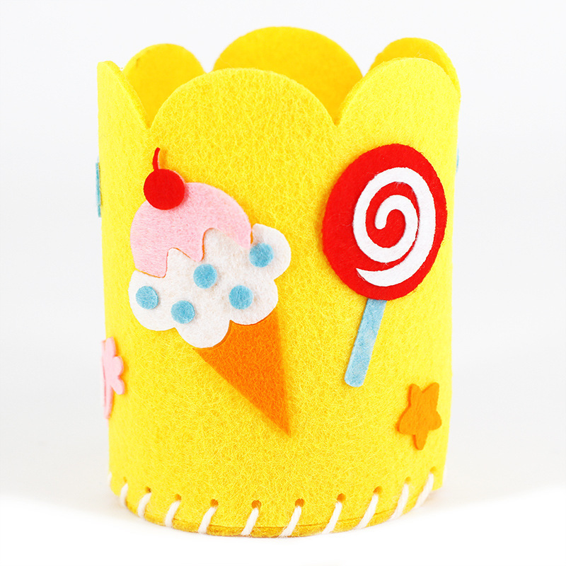 Cartoon Non-woven Pen Holder Kindergarten Handmade DIY Craft Toys Set Children&#39;s Three-dimensional Kids Arts For child: 5