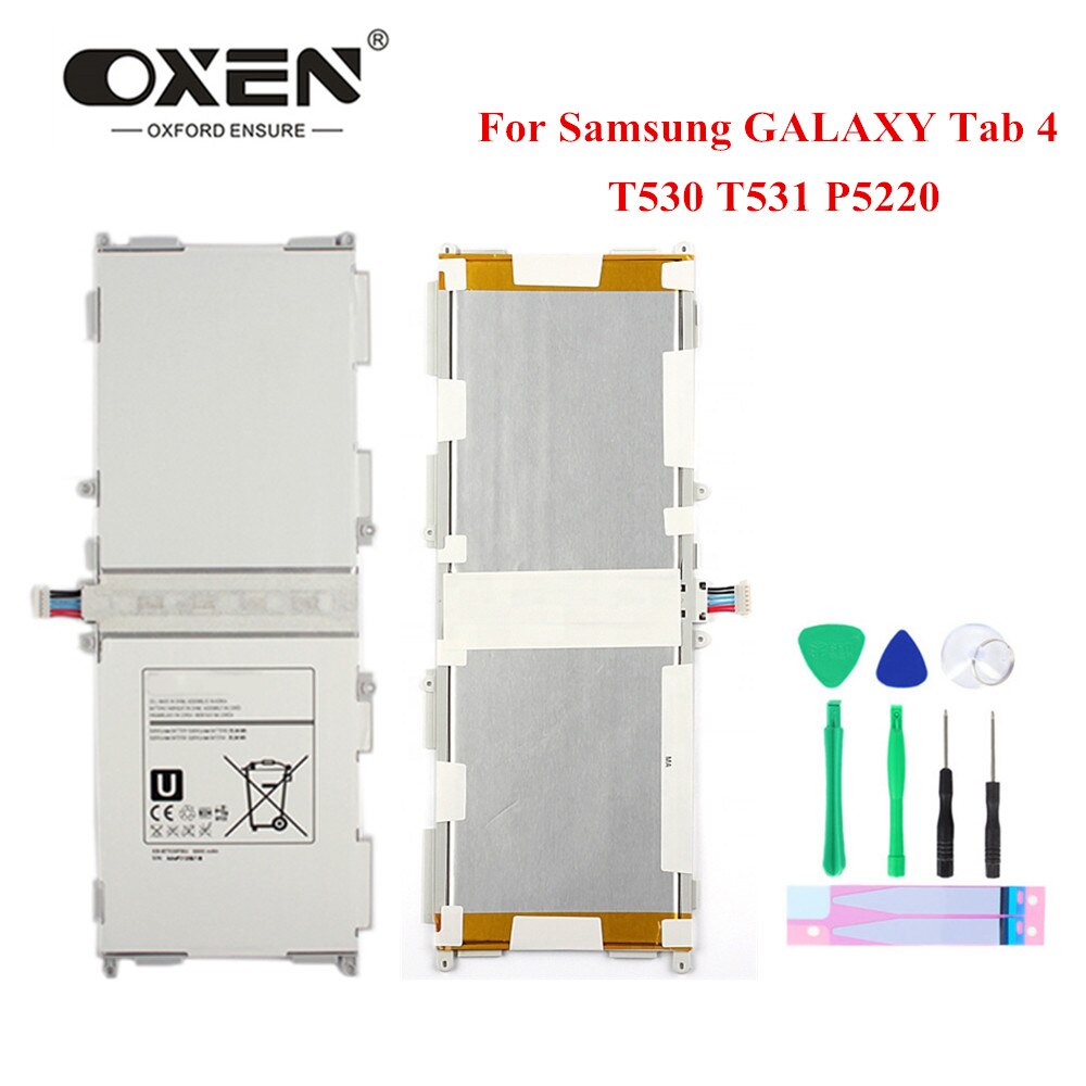 OXEN EB-BT530FBC Tablet Battery for Samsung GALAXY Tab 4 10.1" SM-T530 SM-T531 SM-T533 SM-T537 P5220 EB-BT530FBE Bateria 6800mAh
