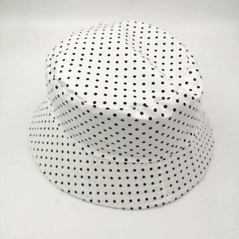 Reversible Waterproof Bucket Hat For Women Rain hat Fishing Dot Caps Hat Two Side Cap Female H3