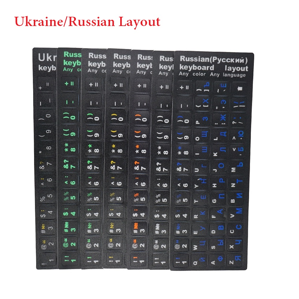 Russisch/Oekraïne Toetsenbord Brief Sticker Toetsenbord Stickers Voor Notebook Computer Desktop Toetsenbord Cover