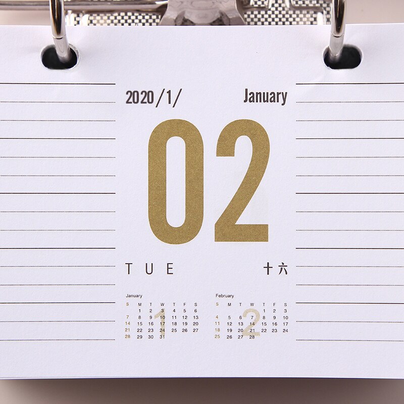 Kalendersæde krønikekalender 365 dage én side om dagen kontor skrivebordsdekoration plan denne kalender