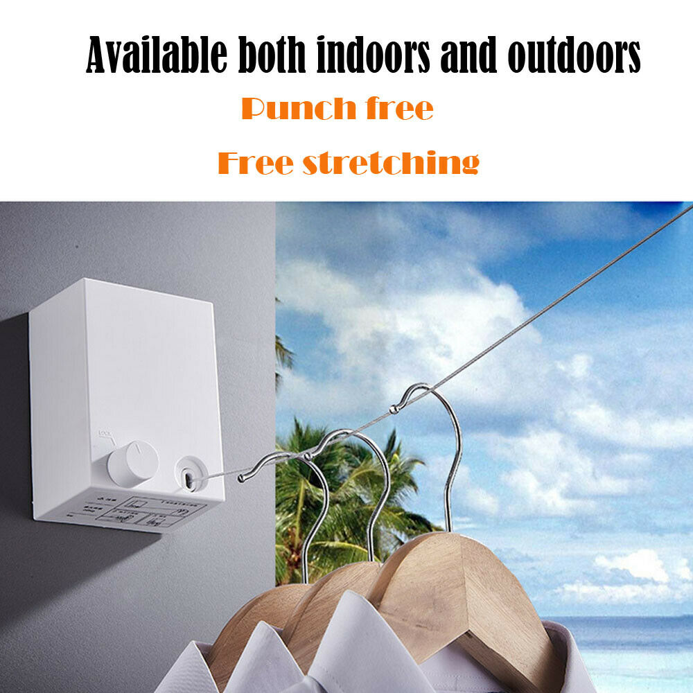 20KG Indoor Outdoor Retractable Laundry Clothesline Washing Clothes Line