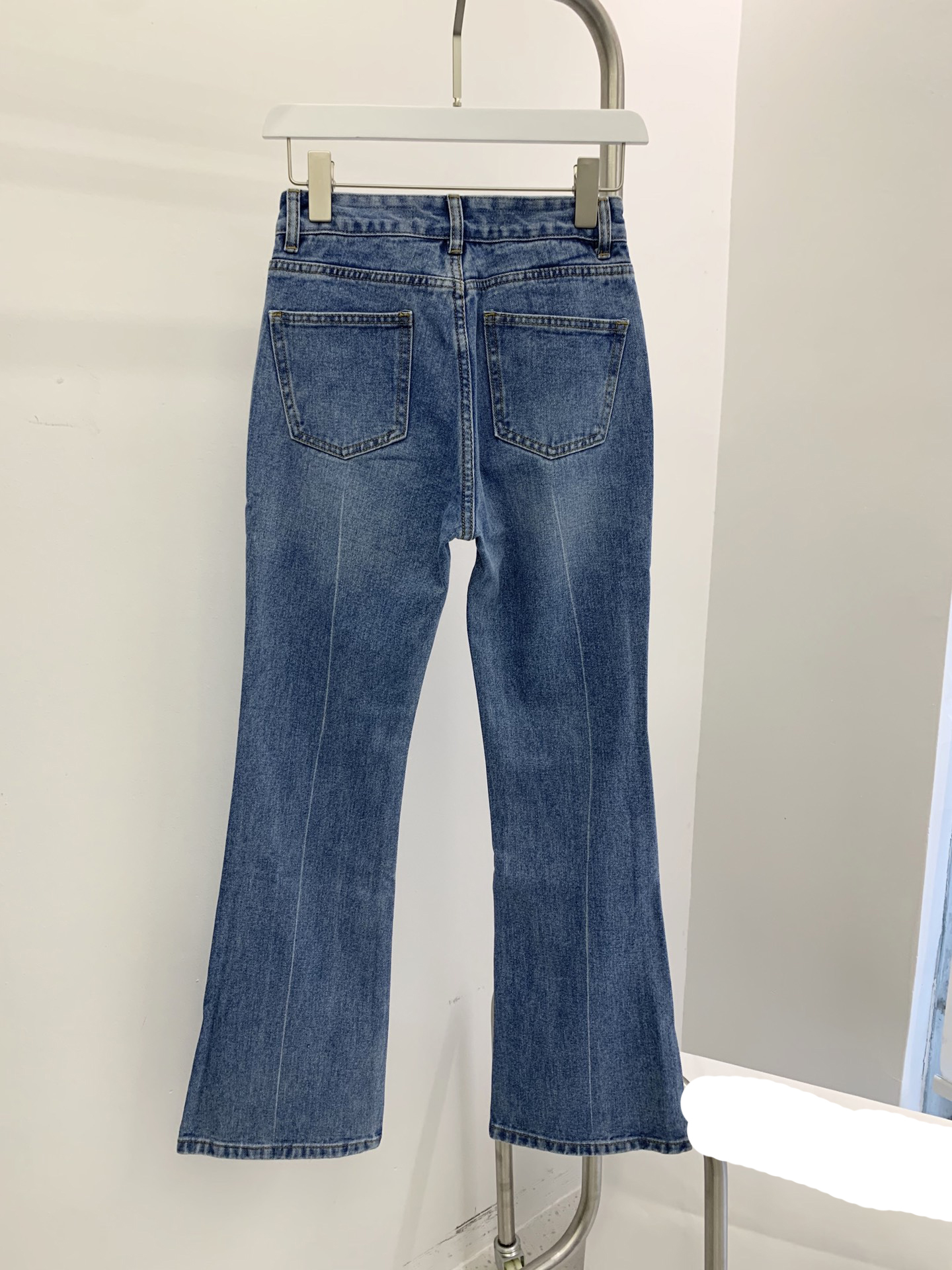 KlasonBell – Jeans délavés Vintage pour femmes, étiquette délavée, lettre évasée, 3.29