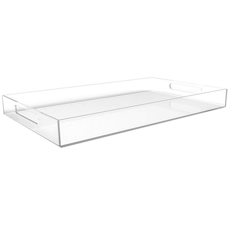 Dish Tray,Made From Acrylic For Coffee Table,Breakfast,Dish,Large Transparent: Default Title