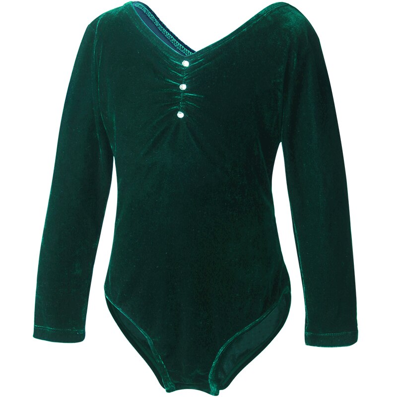 Justaucorps de Ballet enfants à manches longues justaucorps de danse automne hiver velours Ballet Costume ballerine noir vêtements de danse pour les filles