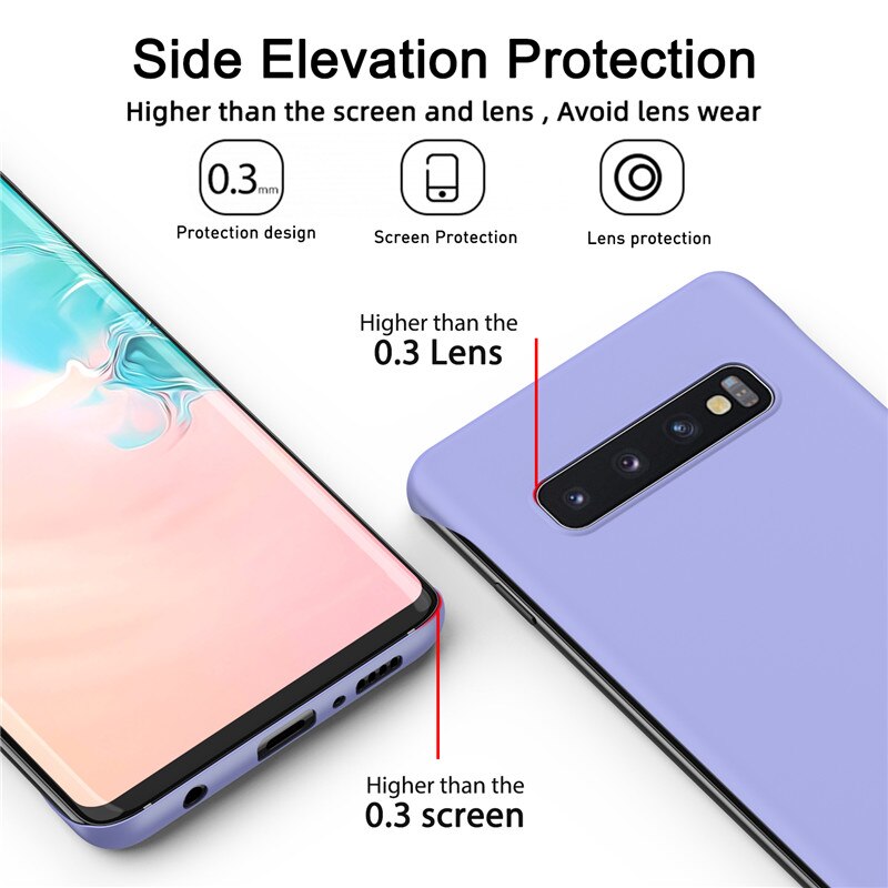 USLION Rahmenlose Telefon Fall Für Samsung Galaxy Note 10 Pro 9 S9 S10 Plus Candy Farbe Fall Ultra Slim Matte harte PC Zurück Abdeckung