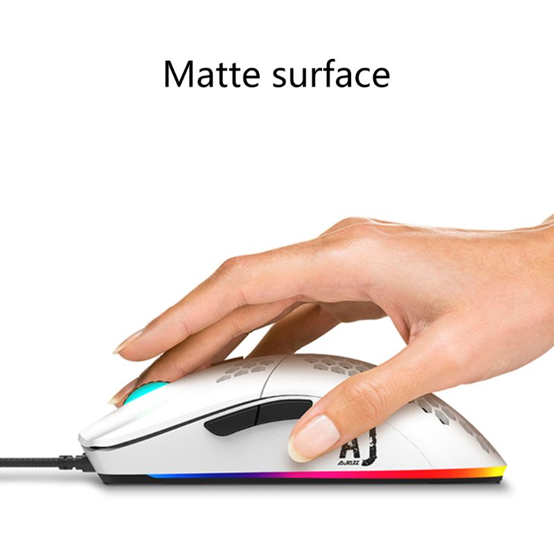 Ajazz AJ390 Gaming Mouse with 16,000 DPI Optical Sensor 6 Colors Wired Mouse Hollow-out Gaming Mouce Mice Adjustable 7 Keys