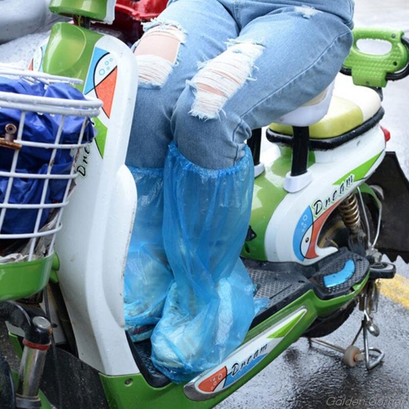 Couvre-chaussures jetables en plastique épais et résistant à l&#39;eau, 1 paire, pour bottes montantes, directe M06 21