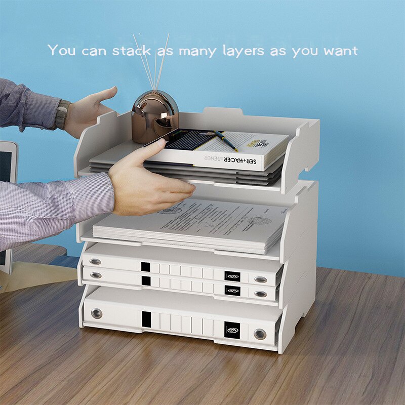 A4 Paper File Rack/Data Rack Storage Rack Desktop Office Storage Bookshelf Business Office Supplies Environmental Protection