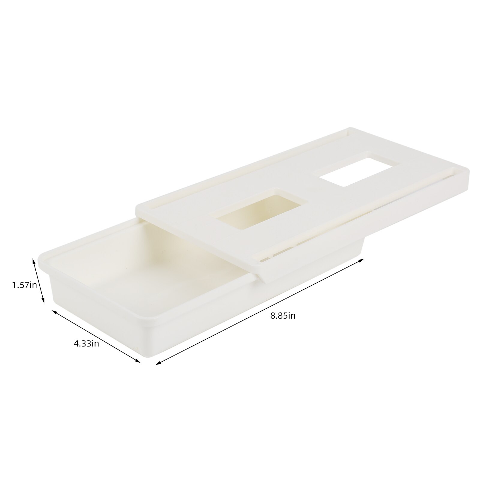 Under Desk Organizer Drawer Adhesive Storage Box Desktop Organizer Office Desk Student Stationery Box Invisible Drawer Organizer