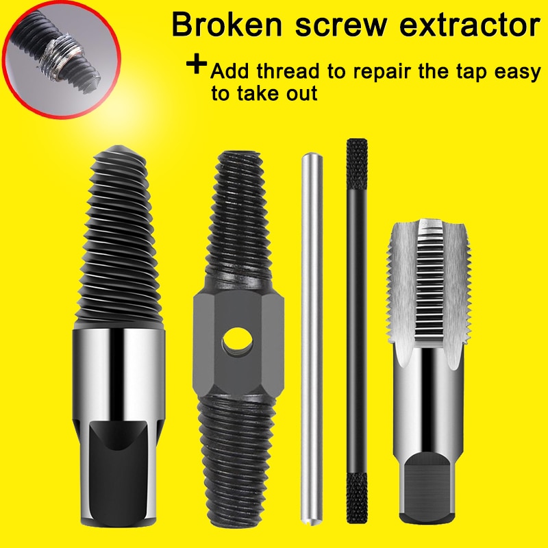 Hardware Double-head Faucet Faucet Valve Screw Extractor Broken Broken Wire Water Pipe Bolt Remover Multi-purpose Household Tool