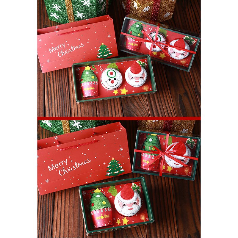 Fest tårta modellering bomull handduk santa snögubbe handduk julfest  s55