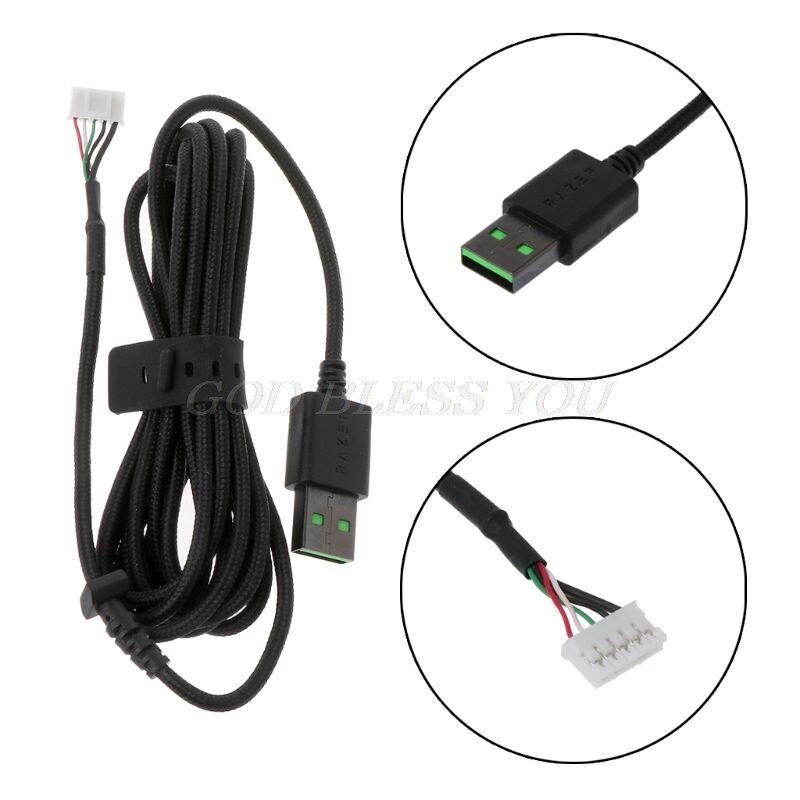 Durable Nylon Braided Line USB Mouse Cable Replacement Wire For Razer DeathAdder Elite Wired Gaming Mouse