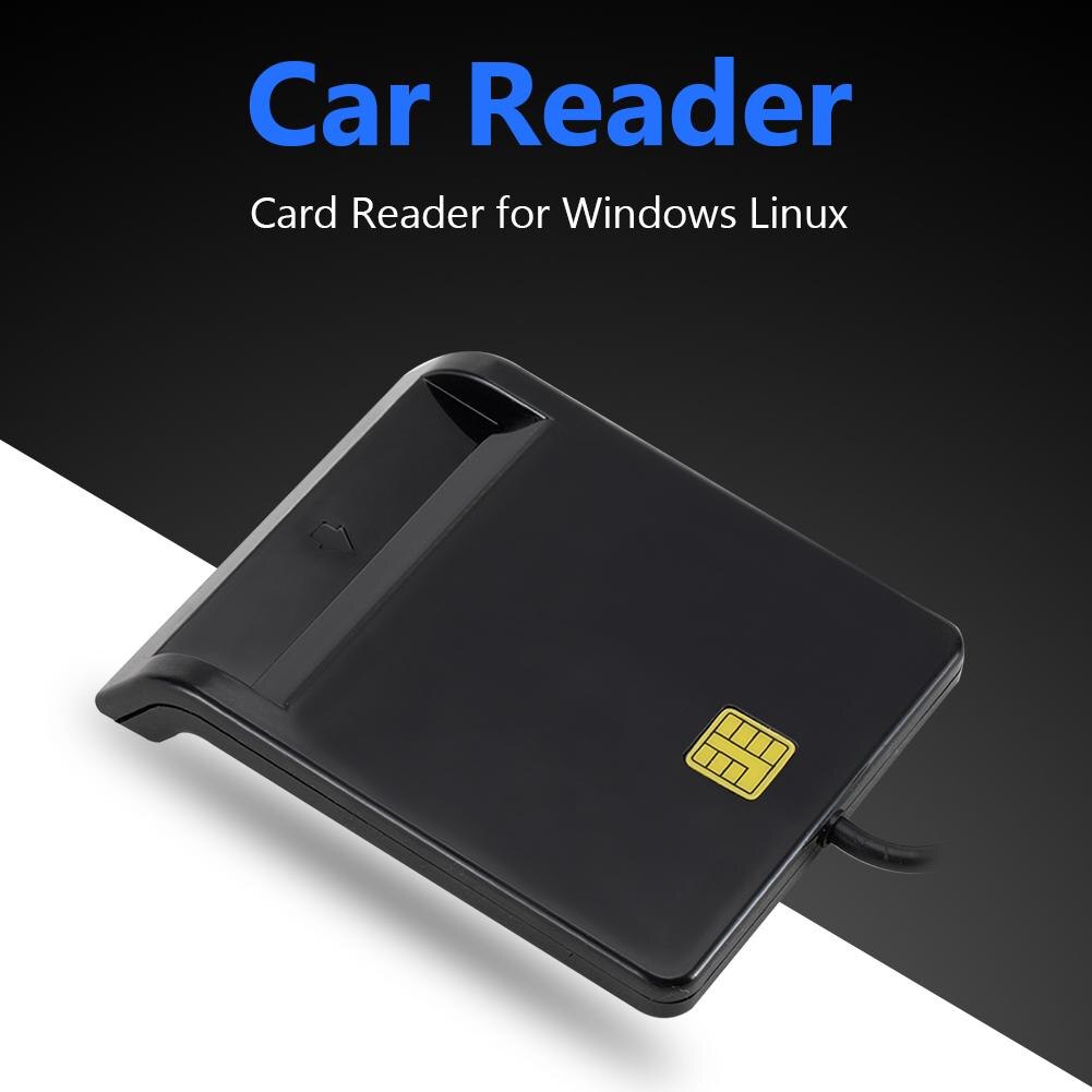 USB Smart Card Reader DNIE ATM CAC IC ID SIM Card Reader for Windows Linux
