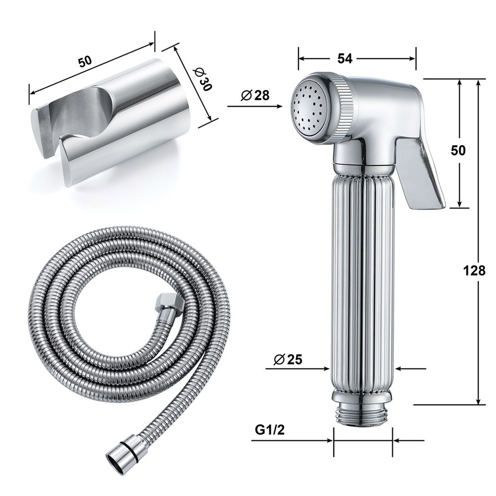 Wc bidets handdouche spray messing toilet bidets voor toiletten apparaat draagbare douche handbediende kranen bidet zitting: Geel