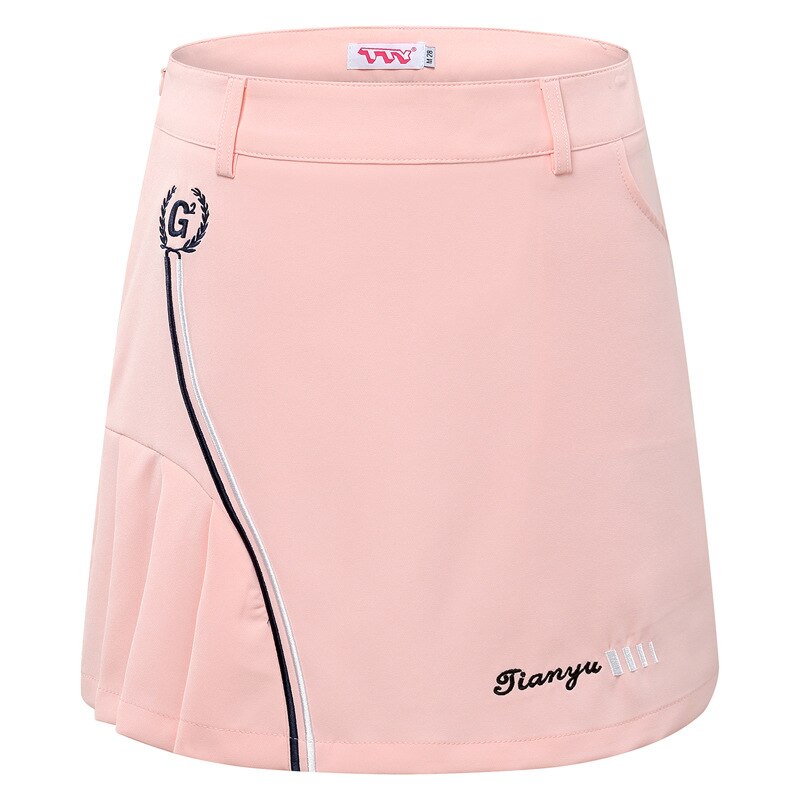 Frauen Falten Felsen Sport Damen Golf Bekleidung Badminton Tischtennis Felsen Frauen Atmungs Komfortable Golf Röcke: Rosa / M